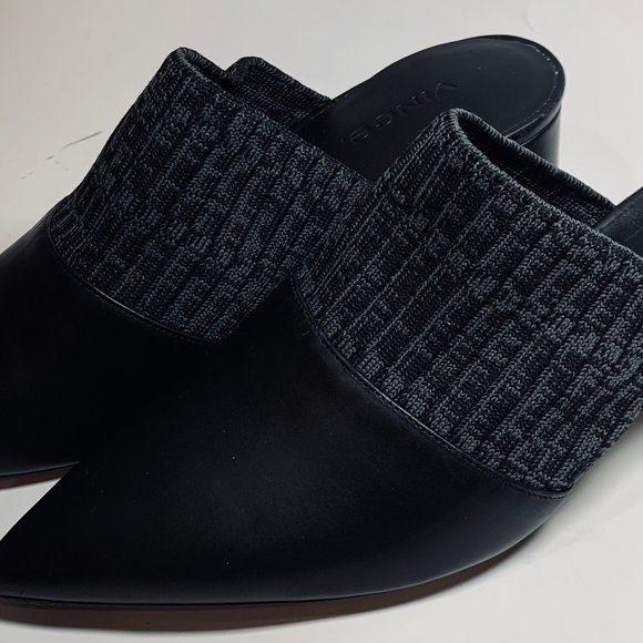 Vince Women’s Raven Black Leather Mule - Size: 6 - Picture 2 of 6